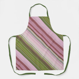 Pink Petunias Rosa und Grüner Streifen Schürze