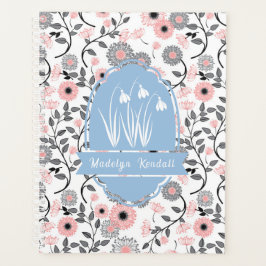 Pink & Pewter Laurentian Floral Benutzername Planer
