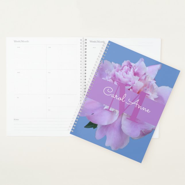 Pink Pey Lila Monogram Floral Planer (Anzeige)