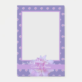 Pink Pey Lila Monogram Floral Post-it Klebezettel