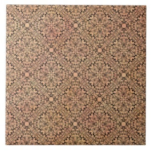 Pink, Pfirsich, Grau und Schwarzer Strick Fliese