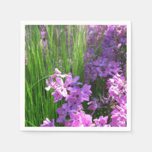 Pink Phlox und Gras Sommer Blüten Serviette