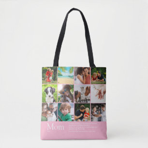 Pink Photo Collage Mom Definition Quote