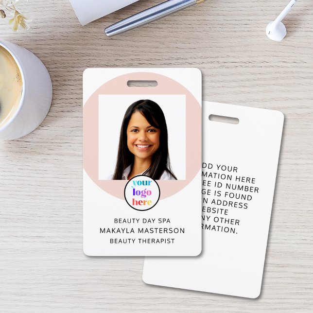 Pink Photo Logo Employee ID Ausweis (Von Creator hochgeladen)