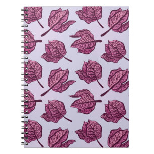 Pink Physalis Blume Muster Pastel Botanisch Notizblock