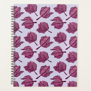 Pink Physalis Blume Muster Pastel Botanisch Planer