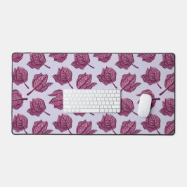 Pink Physalis Blume Muster Pastel Botanisch Schreibtischunterlage