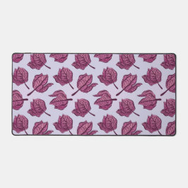 Pink Physalis Blume Muster Pastel Botanisch Schreibtischunterlage