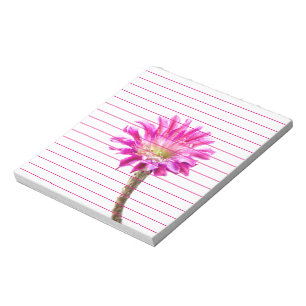 Pink Piazza Kaktus Blume in Blüte Notizblock