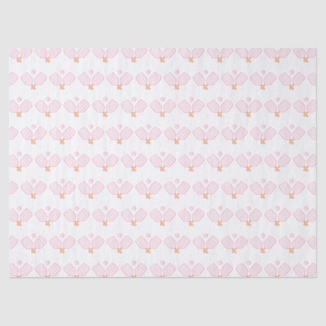 Pink Pickleall Paddle Seidenpapier (Vorderseite)