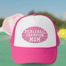 Pink Pickleball Champion Mama Trucker Hat