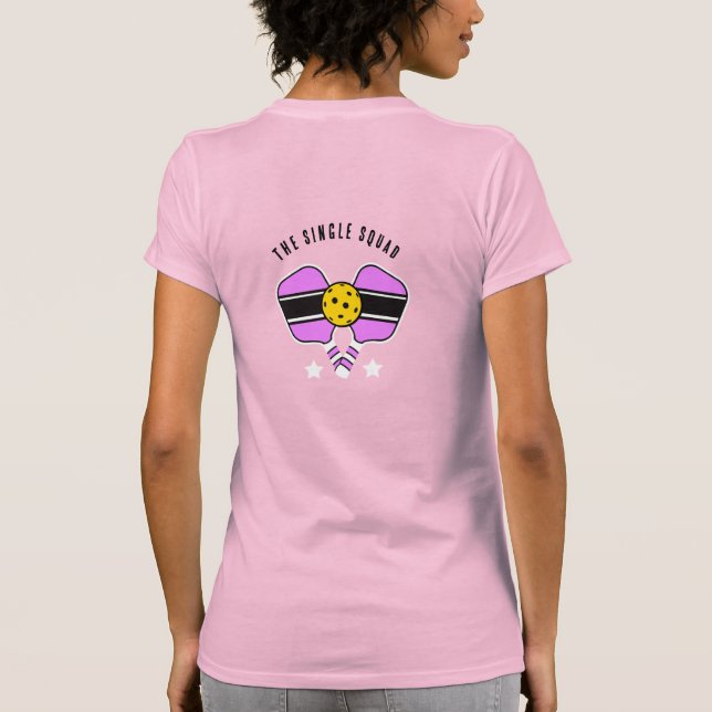 Pink Pickleball-Design Benutzerdefinierter Name T  T-Shirt (Rückseite)