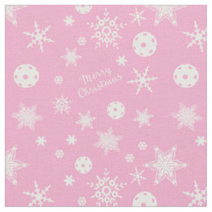  Pink 💟 Pickleball 🎄 Frohe Weihnachten  Stoff