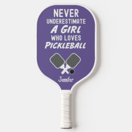 Pink Pickleball Gifts Girls Typography For Her Schläger