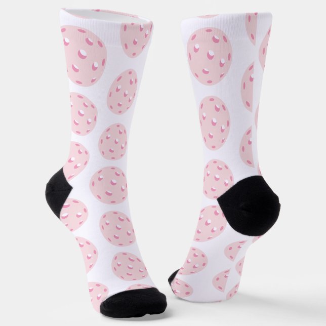 Pink Pickleball Pattern Socken (Gewinkelt)