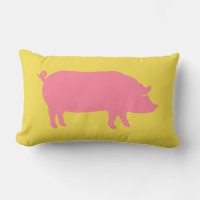 Pink Pig auf Gelb