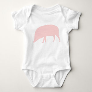 Pink Pig Baby Strampler