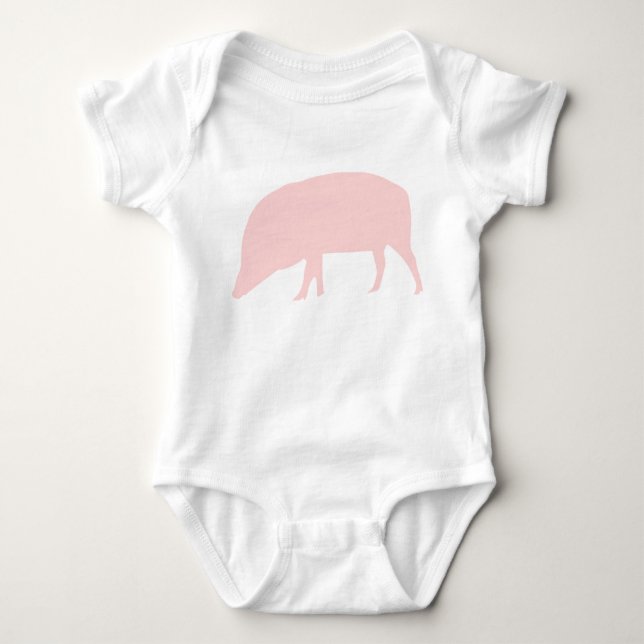 Pink Pig Baby Strampler (Vorderseite)