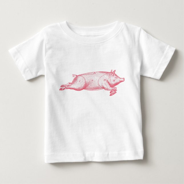 Pink Pig Baby T-shirt (Vorderseite)