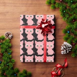 PINK PIG CHRISTMAS WRAPPPAPIER GESCHENKPAPIER