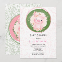 Pink Pig Cuteness Girl Babydusche