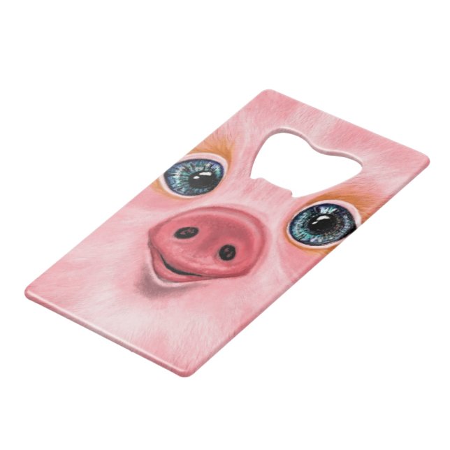 Pink Pig Flasche Opener Lächeln Geldbeutel Flaschenöffner (Rückseite Schrägansicht)
