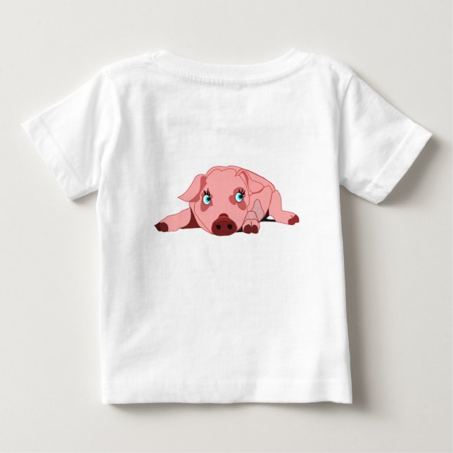 Pink Pig Funny Baby T - Shirt (Rückseite)