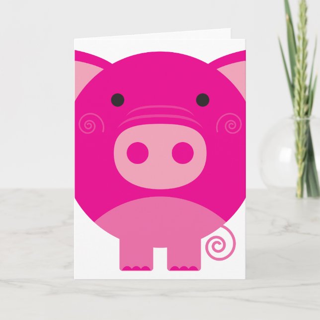 Pink Pig Karte (Vorderseite)