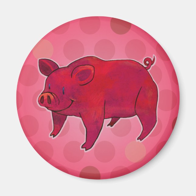 Pink Pig mit Dot Magnet (Vorne)