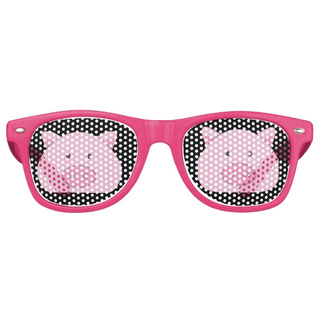 PINK PIG NIEDLICH FUNNY PARTY SUNGLASSEN PARTYBRILLE (Vorderseite)