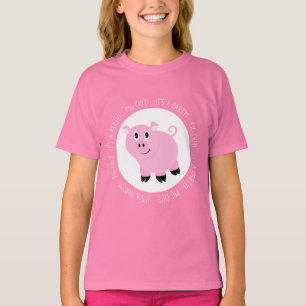Pink Pig Out Party Time Albern Pig T-Shirt