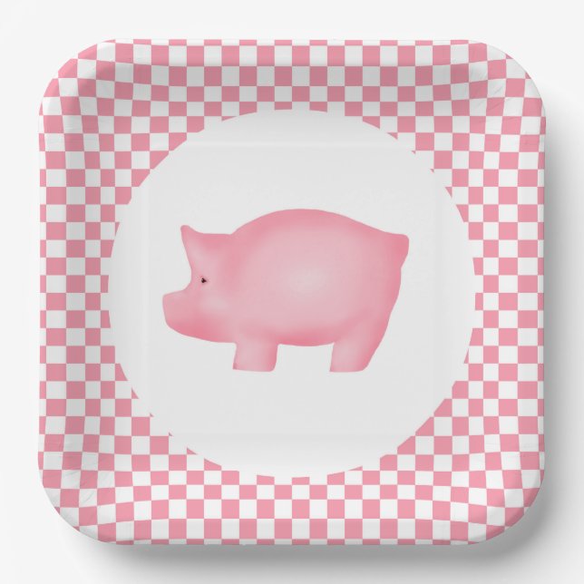 Pink Pig  Pappteller (Vorderseite)