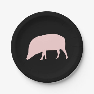Pink Pig Pappteller