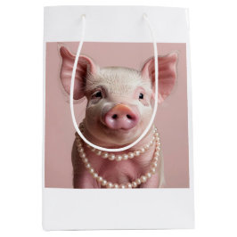 Pink Pig Pearlina Pinkette Decoupage Mittlere Geschenktüte