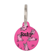 Pink Pig Pen ID Tag