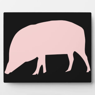 Pink Pig Plaque Fotoplatte