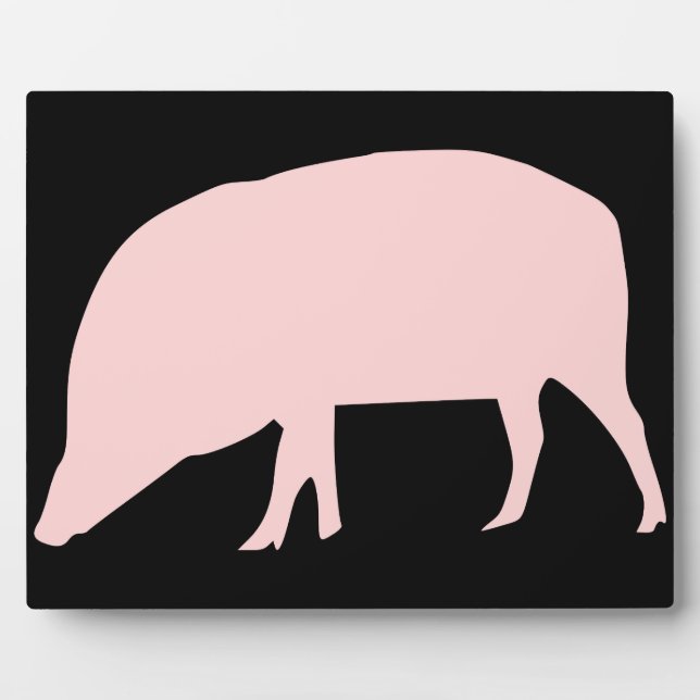 Pink Pig Plaque Fotoplatte (Vorderseite)