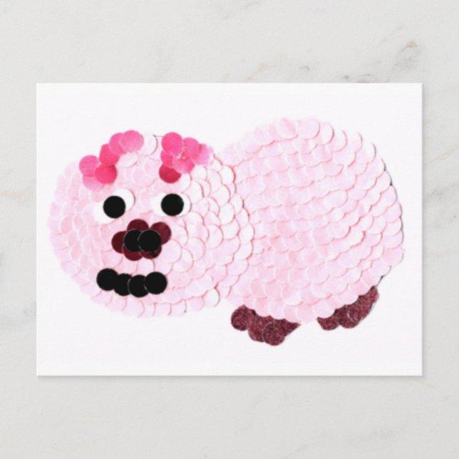 Pink Pig Postkarte (Vorderseite)