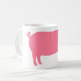 Pink Pig Silhouette | Fusionsfarm Kaffeetasse