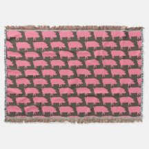 Pink Pig Silhouetten Muster | Niedliches Zuchttier