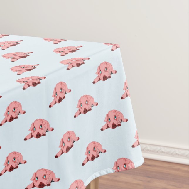 Pink Pig Tablecloth - Farbe auswählen Tischdecke (Beispiel)