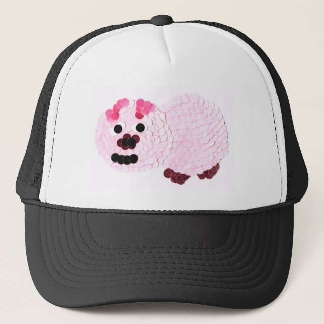 Pink Pig Truckerkappe (Vorderseite)