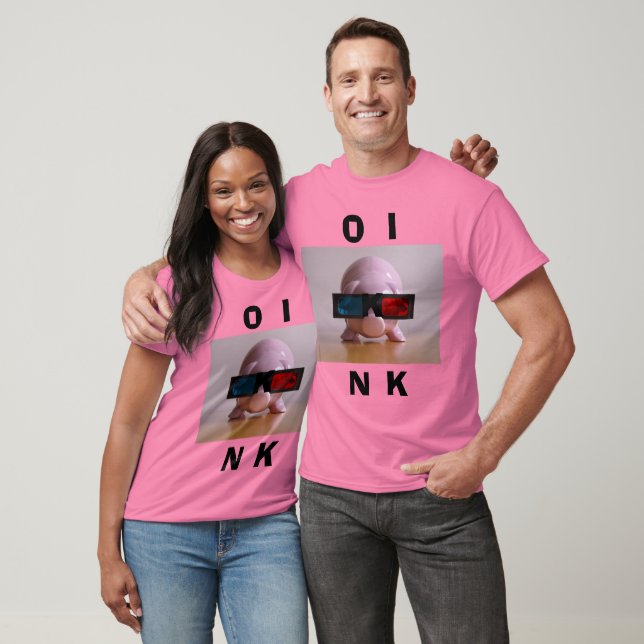 Pink Piggy Bank Funny T - Shirt (Unisex)