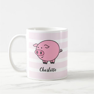 Pink Piggy Design Coffee Tasse
