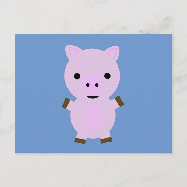 Pink Piggy Postkarte (Vorderseite)