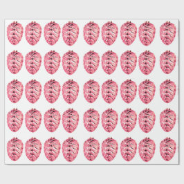 Pink Pinecones Wrapping Paper Geschenkpapier