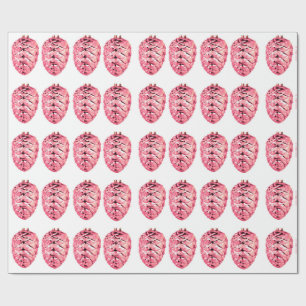 Pink Pinecones Wrapping Paper Geschenkpapier