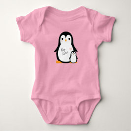 Pink Pinguin Baby Dusche Strampler
