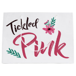 Pink-Pink-Babydusche-Geschenktüte Große Geschenktüte