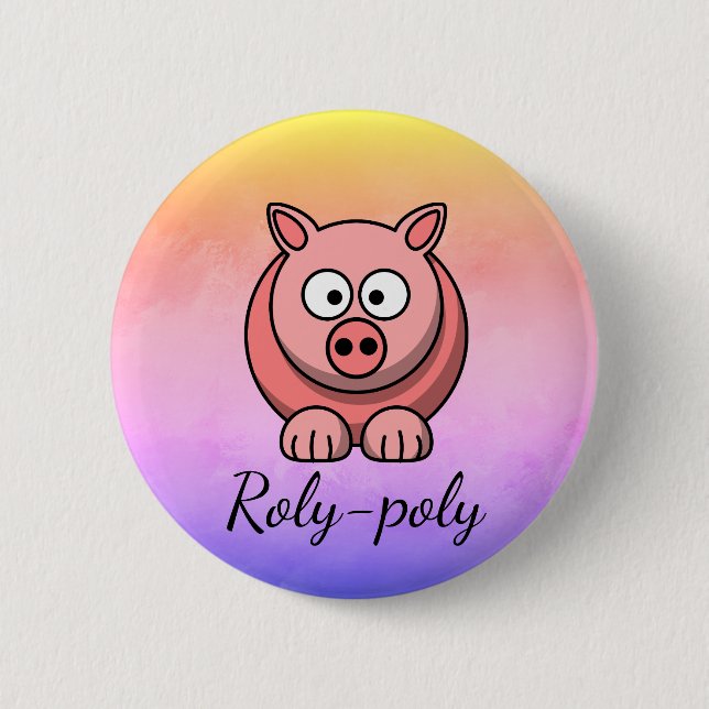 Pink-Pink-Pink-Pink-Pink-Schweine Button (Vorderseite)